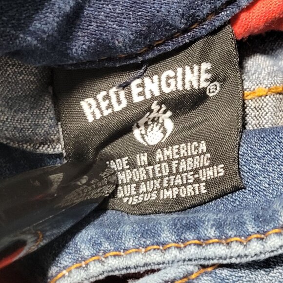 Red Engine Lotus Jeans Womens Size 26 Straight Low Rise Medium Wash Denim Pants - Picture 6 of 7